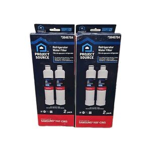 4 PACK - Project Source 3846784 Refrigerator Water Filter for Samsung HAF-CIN